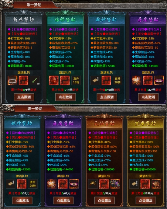 《弒之神》vip系統(tǒng)