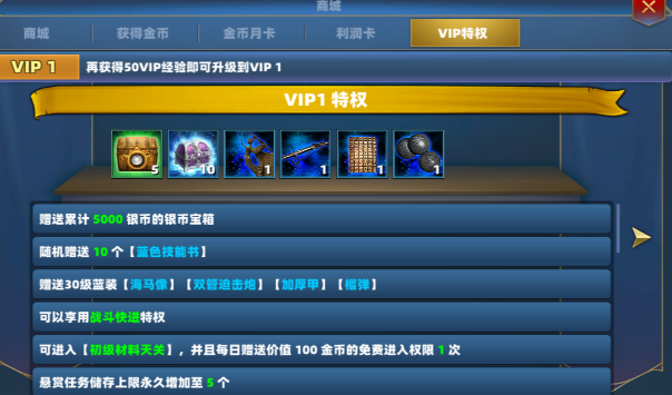 《航海霸業(yè)》VIP介紹