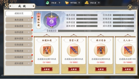 《上古情歌》人物系统