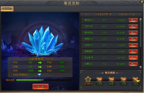 《全民仙战》每日目标