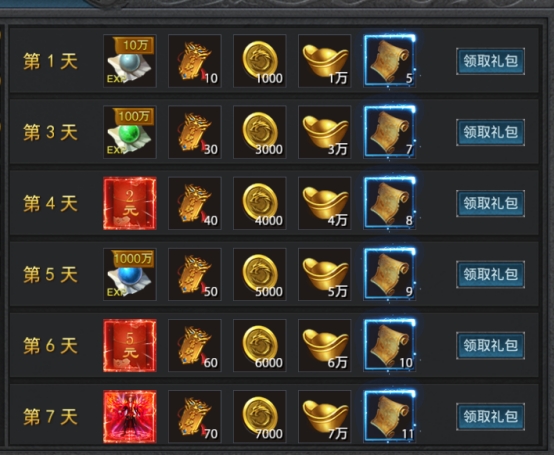 《龙城传奇》福利大厅 《龙城传奇》福利大厅