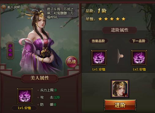 《三国群雄传》美人系统
