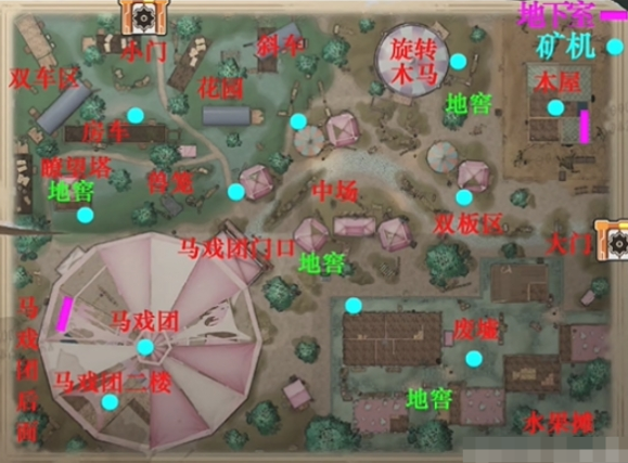 《蛋仔派对》惊魂马戏团地图点位攻略