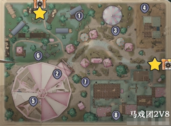 《蛋仔派对》惊魂马戏团地图点位攻略