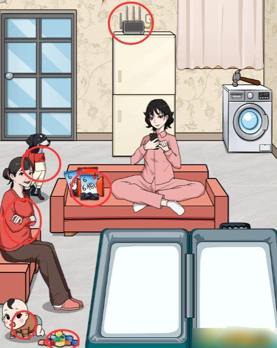 《解压找茬烧脑》第12关大学生行李通关指南