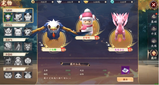 剑舞乾坤宠物羁绊 剑舞乾坤宠物羁绊